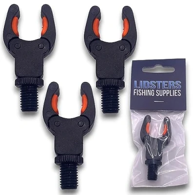 Image of LFS 3 x Rod Rests Self Adjusting Secure Back Butt Rest Carp Fishing Tackle Blue Red Green Purple Orange Black Grey Pink (3 Orange)