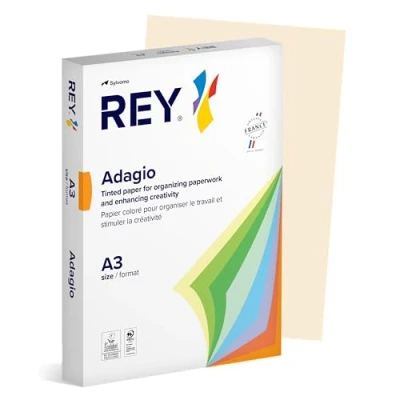 Image of Rey Adagio A3 80gsm Ivory Paper 1 Ream (500 Sheets)
