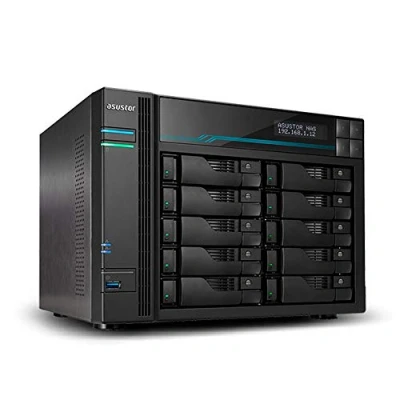Image of Asustor Lockerstor 10 Pro AS7110T Bay NAS Enclosure Network Attached Storage, Quad Core 3.4GHz CPU, 8GB RAM DDR4, M.2 NVMe SSD Caching (Diskless)