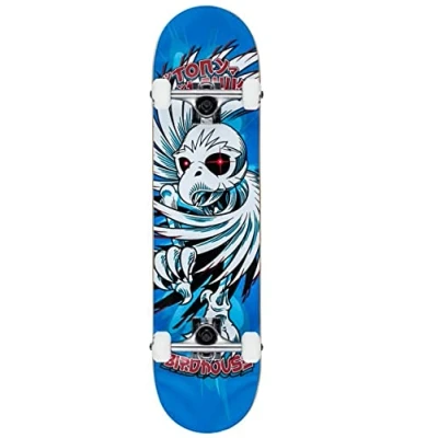 Image of Birdhouse Stage 1 Hawk Spiral Factory Complete Skateboard Blue 7.75&quot;