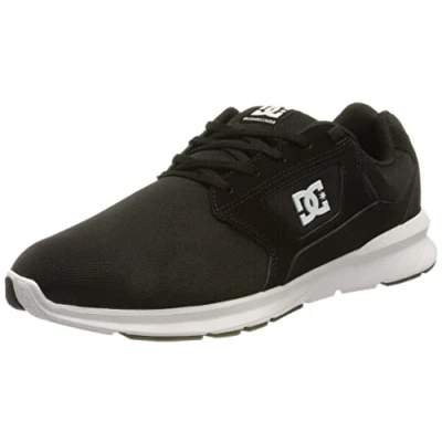 Image of DC Shoes Skyline Leicht Trainers, Men&#039;s, Size: 5, Black/white Leather and textile
