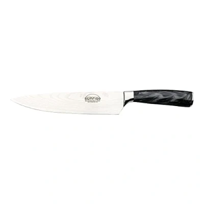 Image of Rockingham Forge Sunrise Collection 8&quot; Chef&#039;s Knife, Stainless Steel with Resin Handles, Jet Black