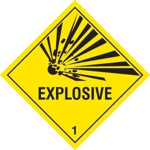 Image of Warning Signs Explosive Self Adhesive Vinyl