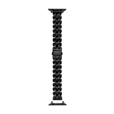Image of Kate Spade New York Women&#039;s Stainless Steel Apple Watch Band Strap 38mm 40mm Color: Black (Model: KSS0066)
