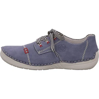 Image of Rieker Women&#039;s Spring Summer 52520 Derbys, Blue, 4 UK