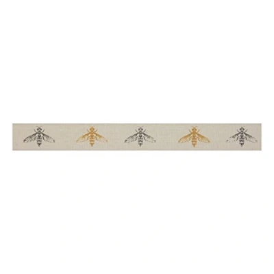 Image of Natural 5m x 15mm Bowtique Ribbon Bees: Black &amp; Gold