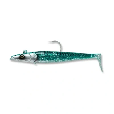 Image of Savage Gear Sandeel Fishing Bait, 5 1/3 oz, Mackerel, Realistic Contours &amp; Movement, Durable Construction, Two Tie Points, 5X Hooks, Holographic Eyes, Bait Keeper