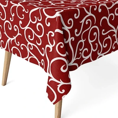 Image of Martina Home Loiret Burgundy Resin Coated Tablecloth 300cm x 140cm