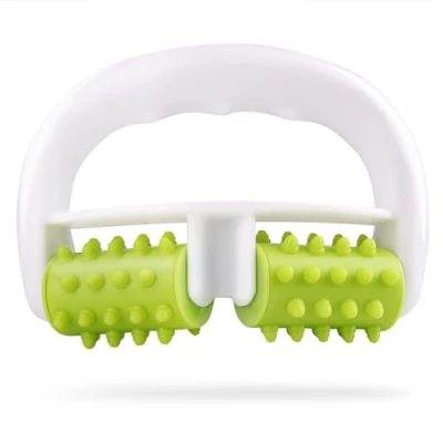 Image of MURLIEN Cellulite Massager, Anti Massage Roller for Muscle Soreness and Remove Cellulite, Body Brush Shoulder, Arms, Buttocks, Back, Abdomen, Legs Calves Green/White