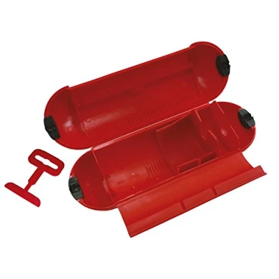 Image of Poly Pool PP2601 Waterproof Shell for Connector Protection Plug Outdoor Socket IP44 with Hook, red