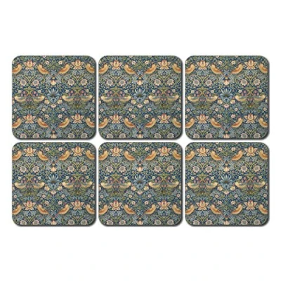 Image of Castle Melamine William Morris Strawberry Thief Coasters Set of 6