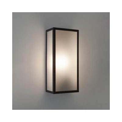 Image of Messina Outdoor Sensor Wall Lantern Black IP44, E27
