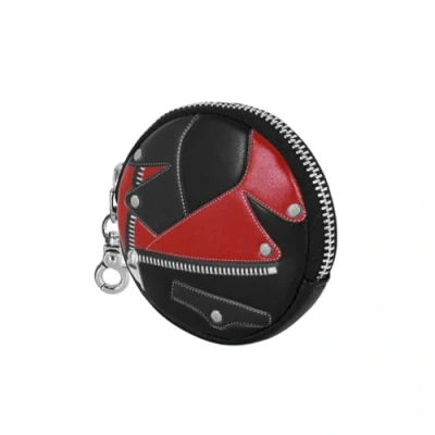 Image of Harley Quinn Jacket Cookie Coin Purse, Black, 8.7 x cm