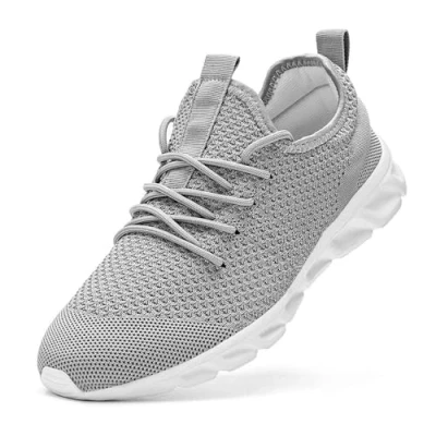 Image of Damyuan Mens Running Walking Tennis Trainers Casual Gym Athletic Fitness Sport Shoes Fashion Sneakers Ligthweight Comfortable Working Outdoor Flat for Jogging Grey Size 11 UK