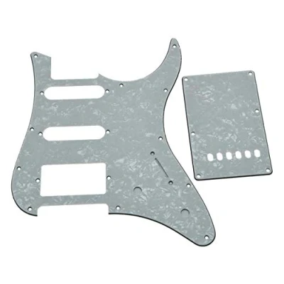 Image of KAISH White Pearl Guitar HSS Pickguard with Trem Back Plate for Yamaha PACIFICA