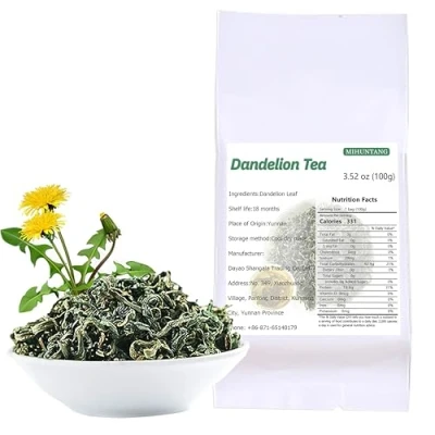 Image of Dandelion Leaf Herbal Tea 3.52 oz / 100g Loose Taraxacum Officinale Dried Leaves Green 蒲公英茶100g