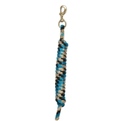 Image of Weaver Leather Poly Lead Rope, Black/Turquoise/Tan, 10feet