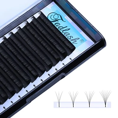 Image of Fadlash Easy Fan 0.07 dd Curl 9 16mm Mixed Tray Volume Lashes Withstand 90℃ Russian 3D 20D Pre Made fans Eyelash Extensions(0.07 mix(9 16))