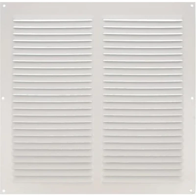 Image of Amig Square Aluminium Grille with Mosquito Net Ventilation Grids for Air Outlet Ideal Kitchen and Bathroom Ceiling Measures 300 x mm White