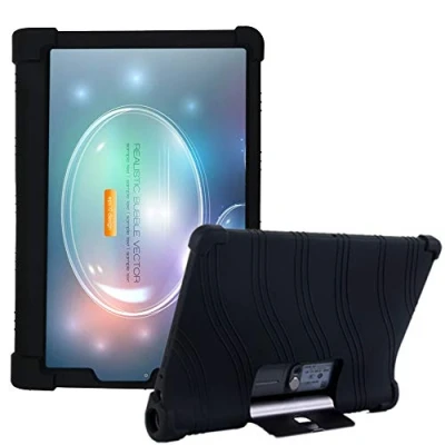 Image of HminSen Case for Lenovo Yoga Tab5 YT X705F 2019 Smart Tablet Cover Tab 5 Kid Friendly Silicone Cases (Black)