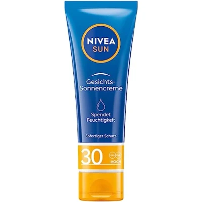 Image of NIVEA Sun Protection &amp; Care Face Cream with SPF 30 (50 ml), Instant for Face, Neck Décolleté, 24 Hour Moisturiser