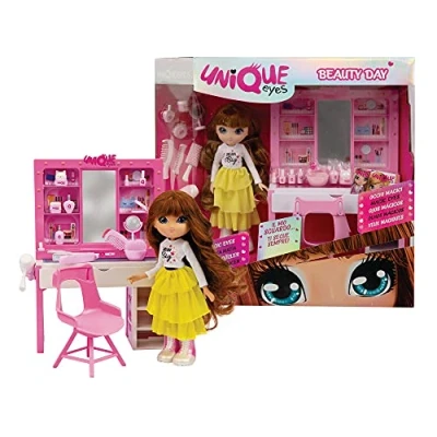 Image of UNIQUE EYES Beauty Day Playset with Doll