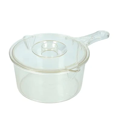 Image of KitchenCraft Microwave Saucepan and Lid, BPA Free Plastic Saucepan, 900 ml, Transparent