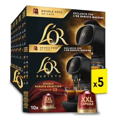 Image of L’OR Barista Double Selection XXL Aluminium Coffee Capsules (5 X 10 Pods) Intensity 13