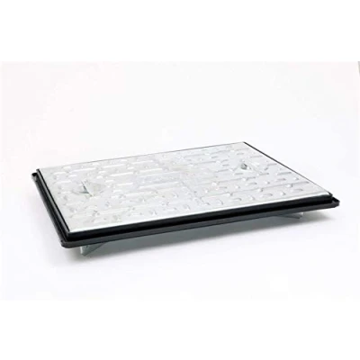 Image of Clark Drain 600mm x 450mm Galvanised Steel 25 Tonne Heavy Duty Manhole Cover PC6EG (Overall Size Including Frame is 663mm 513mm)