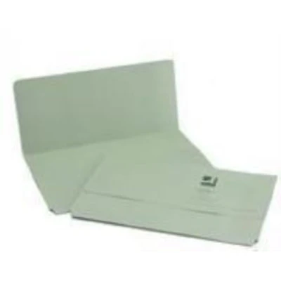 Image of Q Connect Document Wallet Foolscap Green (Pack of 50) KF23012