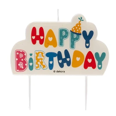 Image of Dekora Original Birthday Candle Decorative Candles Happy Set with Letters 10 x 6 cm