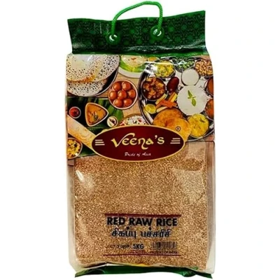 Image of Veenas red Raw rice 5KG Sivapu arisi High Fibre Protein Natural Indian Origin Gluten Friendly