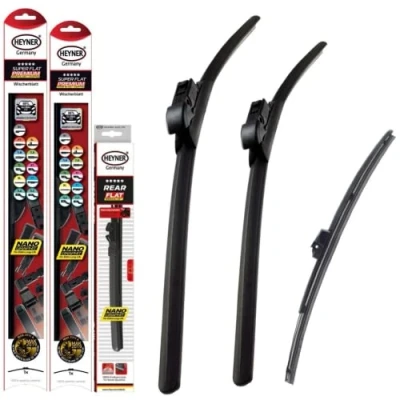 Image of HEYNER Germany Fits VW Transporter T6 Windscreen Wiper Blades 2016 On Size 24&quot;24&quot; Rear Blade 16 HSF2424ST16HRF