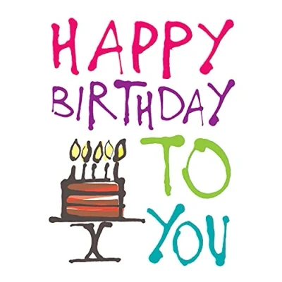 Image of Lucilla Lavender Cake Happy Birthday To You Greeting Card Colourful