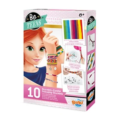 Image of Buki France Be Teens Friendship Bracelets Jewellery Making Gift Set. Create 10x with Instructions &amp; Accessories. Arts Crafts Present for Kids. Suitable Boys Girls 8+