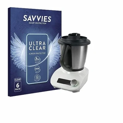 Image of Savvies 6 Pack Screen Protector compatible with Vorwerk Thermomix Friend Protection Film Clear