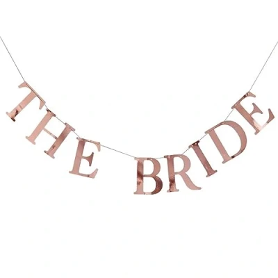 Image of Ginger Ray Hen Party Rose Gold The Bride Peg Bunting Banner Decoration