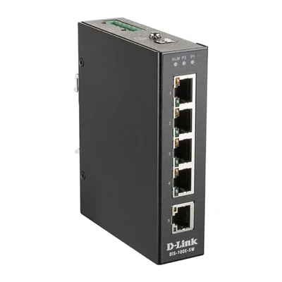 Image of D Link 5 x 10/100BaseT (X), IEEE 802.3x, 10/100 Mbps, 12 58 VDC, 1.56W