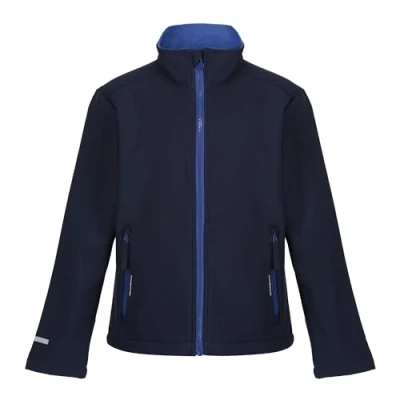 Image of Regatta Professional Boys Kids&#039; Ablaze 2 layer Softshell Jacket, Navy New Royal, 9 10 Years EU