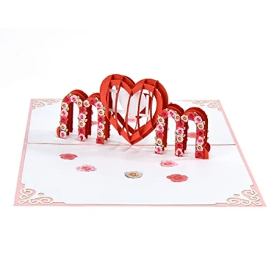 Image of MUM Love Heart 3D Pop Up Card.Mother’s day collection. Sweet Surprise greeting card gift for Her, Mother, Daughter, Wife, Girlfriend. Perfect Mother’s Day, Birthday’s,Thank you.12cmx18cm