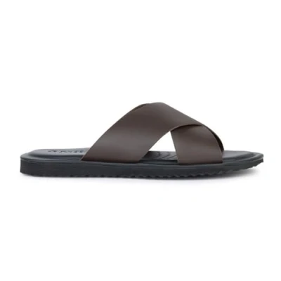 Image of Geox Men&#039;s U Erice B Slide Sandal, Coffee, 4 UK