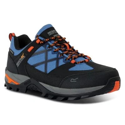 Image of Regatta Men&#039;s Waterproof Samaris III Low Walking Shoes Olympian Blue Black Tango, Size: UK 7