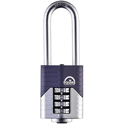 Image of Henry Squire Vulcan 5 Wheel Long Shackle Combination Padlock, 60 mm (Length), Blue