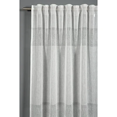 Image of GARDINIA Etamine Curtain with Concealed Tabs and Tape Translucent Privacy Screen Anti Glare Transparent Natural 140 x 245 cm