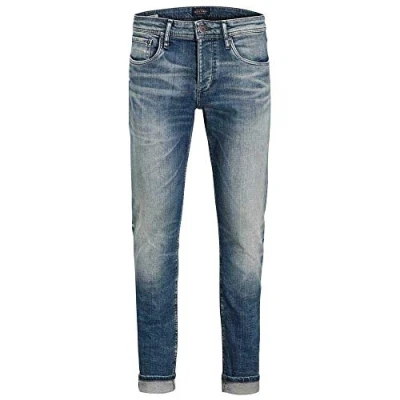 Image of Jack &amp; Jones Men&#039;s Glenn Original Jeans, Blue (Blue Denim), 30W / 32L