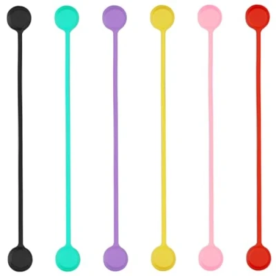Image of Tabanzhe Magnetic Cable Ties Set of 12, Reusable Silicone Storage for Headphones or Winder and Organisation Bundling