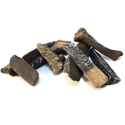 Image of Ceramic Gas Fire Log Set 8 Pieces Driftwood Suits &amp; Ethanol Fires