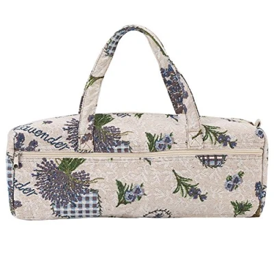 Image of Sewing Accessories Organizer Knitting Bag Tools Storage Needles Yarn for Crafts Paper Art(Purple Flower)