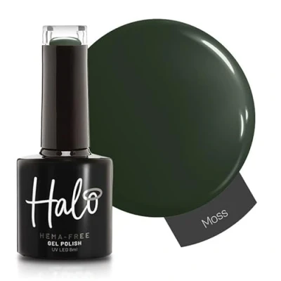Image of Halo Gel Polish 8ml Moss. UV/LED Nail Polish, Long Lasting &amp; Easy To Apply. Soak Off Art Colours For Manicure Pedicure. Professional Home Use.