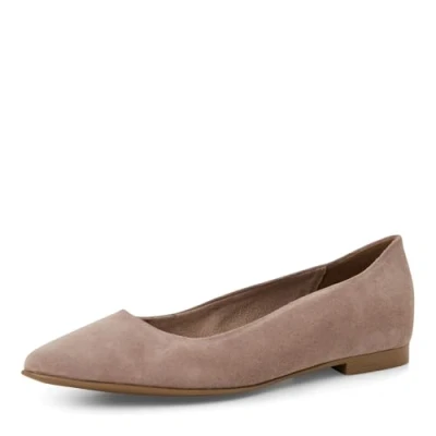 Image of Tamaris Ballet pumps, Women&#039;s, Size: 7.5, Taupe Suede